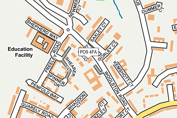 PO9 4FA map - OS OpenMap – Local (Ordnance Survey) PO9 4FA map - OS OpenMap – Local (Ordnance Survey)