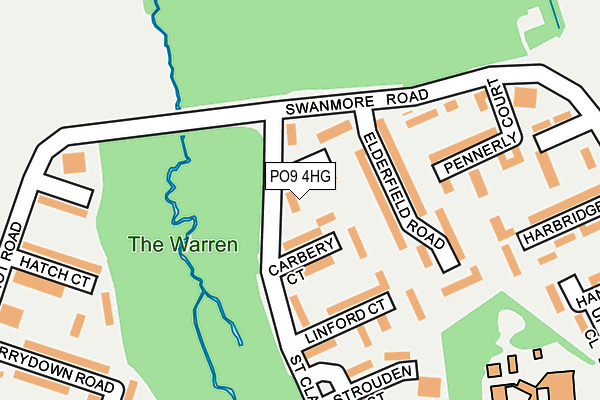 PO9 4HG map - OS OpenMap – Local (Ordnance Survey)