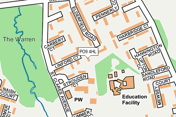 PO9 4HL map - OS OpenMap – Local (Ordnance Survey) PO9 4HL map - OS OpenMap – Local (Ordnance Survey)