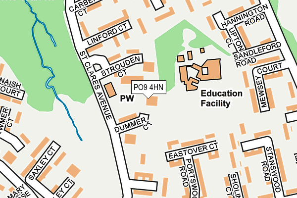 PO9 4HN map - OS OpenMap – Local (Ordnance Survey) PO9 4HN map - OS OpenMap – Local (Ordnance Survey)