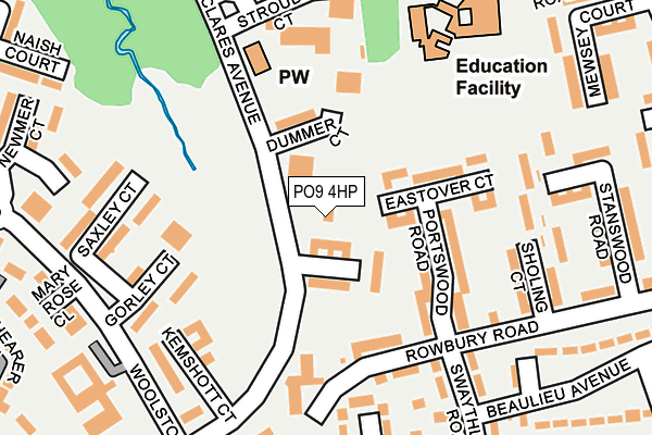 PO9 4HP map - OS OpenMap – Local (Ordnance Survey) PO9 4HP map - OS OpenMap – Local (Ordnance Survey)