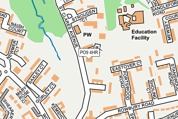 PO9 4HR map - OS OpenMap – Local (Ordnance Survey) PO9 4HR map - OS OpenMap – Local (Ordnance Survey)