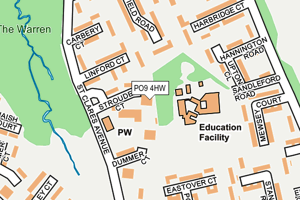 PO9 4HW map - OS OpenMap – Local (Ordnance Survey) PO9 4HW map - OS OpenMap – Local (Ordnance Survey)