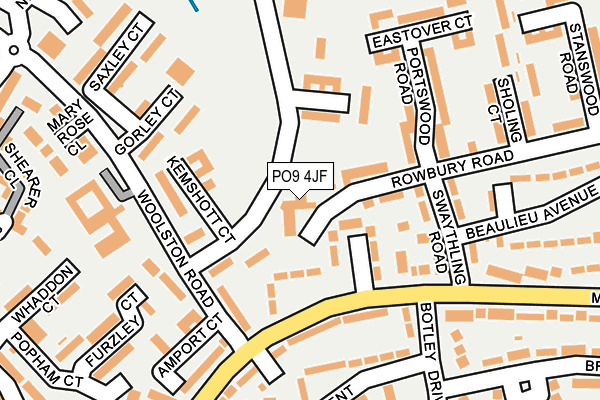 PO9 4JF map - OS OpenMap – Local (Ordnance Survey) PO9 4JF map - OS OpenMap – Local (Ordnance Survey)