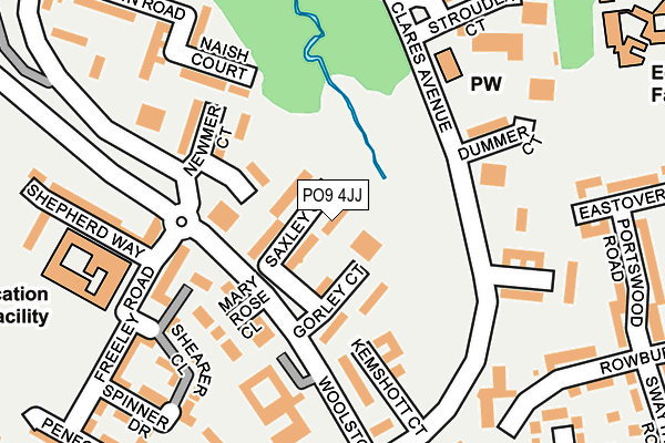 PO9 4JJ map - OS OpenMap – Local (Ordnance Survey) PO9 4JJ map - OS OpenMap – Local (Ordnance Survey)
