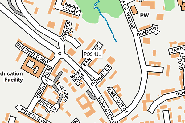 PO9 4JL map - OS OpenMap – Local (Ordnance Survey) PO9 4JL map - OS OpenMap – Local (Ordnance Survey)