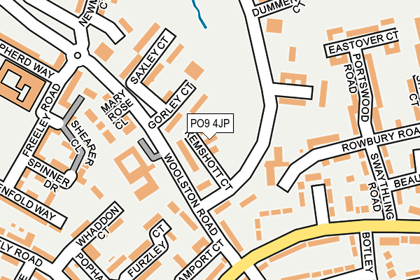 PO9 4JP map - OS OpenMap – Local (Ordnance Survey) PO9 4JP map - OS OpenMap – Local (Ordnance Survey)