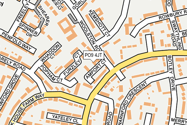 PO9 4JT map - OS OpenMap – Local (Ordnance Survey) PO9 4JT map - OS OpenMap – Local (Ordnance Survey)