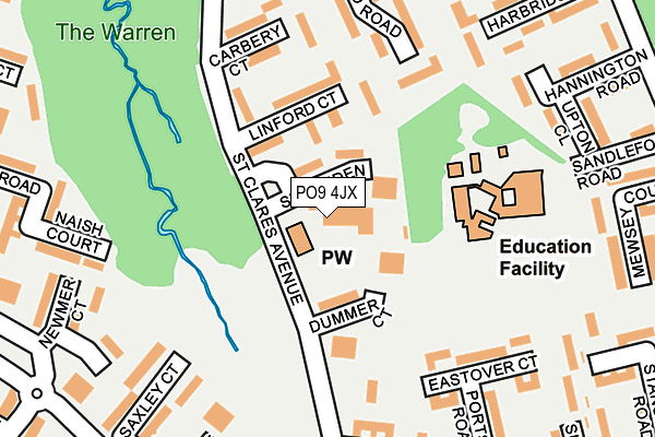 PO9 4JX map - OS OpenMap – Local (Ordnance Survey) PO9 4JX map - OS OpenMap – Local (Ordnance Survey)