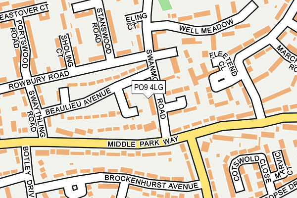 PO9 4LG map - OS OpenMap – Local (Ordnance Survey) PO9 4LG map - OS OpenMap – Local (Ordnance Survey)