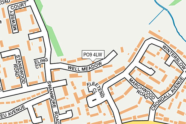 PO9 4LW map - OS OpenMap – Local (Ordnance Survey) PO9 4LW map - OS OpenMap – Local (Ordnance Survey)