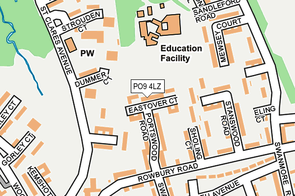 PO9 4LZ map - OS OpenMap – Local (Ordnance Survey) PO9 4LZ map - OS OpenMap – Local (Ordnance Survey)