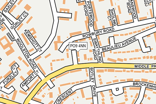 PO9 4NN map - OS OpenMap – Local (Ordnance Survey) PO9 4NN map - OS OpenMap – Local (Ordnance Survey)