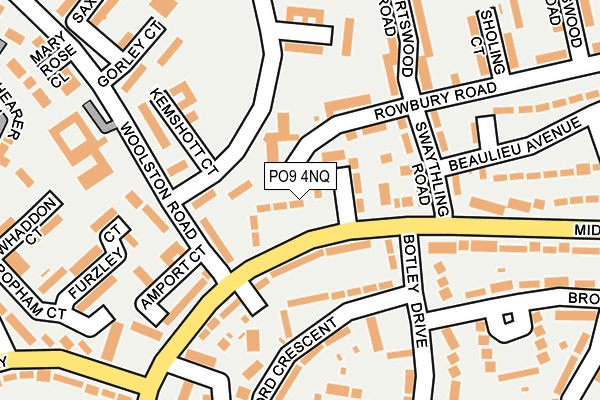 PO9 4NQ map - OS OpenMap – Local (Ordnance Survey) PO9 4NQ map - OS OpenMap – Local (Ordnance Survey)