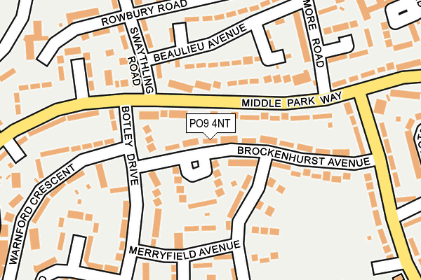 PO9 4NT map - OS OpenMap – Local (Ordnance Survey)