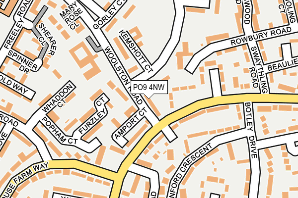 PO9 4NW map - OS OpenMap – Local (Ordnance Survey) PO9 4NW map - OS OpenMap – Local (Ordnance Survey)
