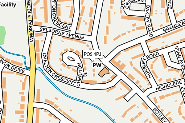 PO9 4PJ map - OS OpenMap – Local (Ordnance Survey) PO9 4PJ map - OS OpenMap – Local (Ordnance Survey)