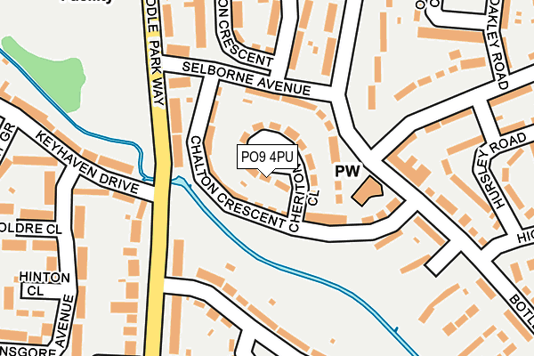 PO9 4PU map - OS OpenMap – Local (Ordnance Survey) PO9 4PU map - OS OpenMap – Local (Ordnance Survey)