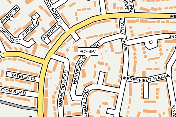 PO9 4PZ map - OS OpenMap – Local (Ordnance Survey) PO9 4PZ map - OS OpenMap – Local (Ordnance Survey)