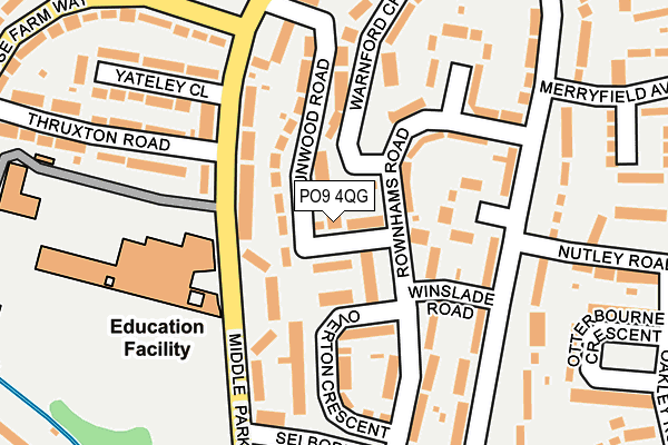 PO9 4QG map - OS OpenMap – Local (Ordnance Survey) PO9 4QG map - OS OpenMap – Local (Ordnance Survey)
