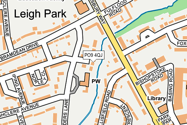 PO9 4QJ map - OS OpenMap – Local (Ordnance Survey) PO9 4QJ map - OS OpenMap – Local (Ordnance Survey)