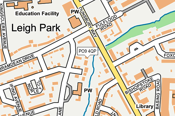 PO9 4QP map - OS OpenMap – Local (Ordnance Survey) PO9 4QP map - OS OpenMap – Local (Ordnance Survey)