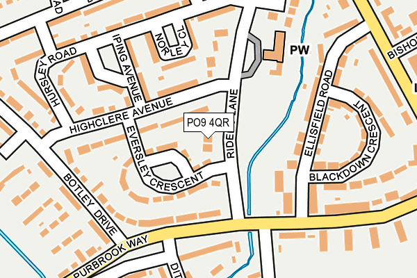 PO9 4QR map - OS OpenMap – Local (Ordnance Survey) PO9 4QR map - OS OpenMap – Local (Ordnance Survey)