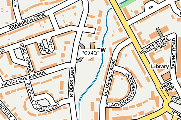 PO9 4QT map - OS OpenMap – Local (Ordnance Survey) PO9 4QT map - OS OpenMap – Local (Ordnance Survey)