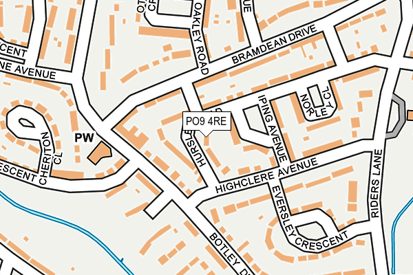 PO9 4RE map - OS OpenMap – Local (Ordnance Survey) PO9 4RE map - OS OpenMap – Local (Ordnance Survey)