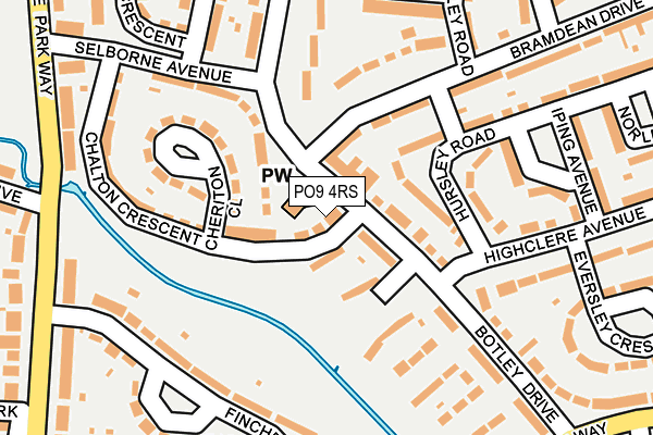 PO9 4RS map - OS OpenMap – Local (Ordnance Survey) PO9 4RS map - OS OpenMap – Local (Ordnance Survey)