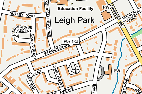 PO9 4RU map - OS OpenMap – Local (Ordnance Survey) PO9 4RU map - OS OpenMap – Local (Ordnance Survey)