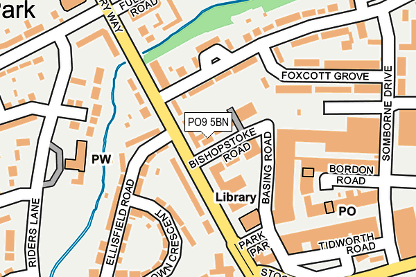 PO9 5BN map - OS OpenMap – Local (Ordnance Survey) PO9 5BN map - OS OpenMap – Local (Ordnance Survey)