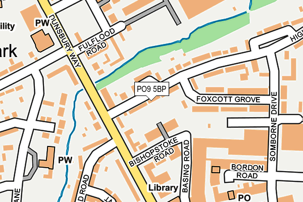 PO9 5BP map - OS OpenMap – Local (Ordnance Survey) PO9 5BP map - OS OpenMap – Local (Ordnance Survey)