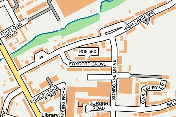 PO9 5BX map - OS OpenMap – Local (Ordnance Survey) PO9 5BX map - OS OpenMap – Local (Ordnance Survey)