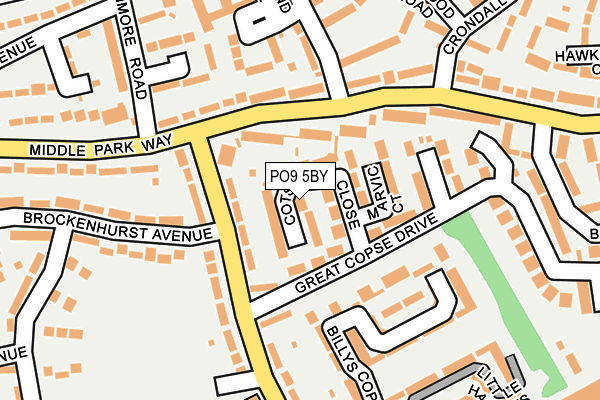 PO9 5BY map - OS OpenMap – Local (Ordnance Survey) PO9 5BY map - OS OpenMap – Local (Ordnance Survey)