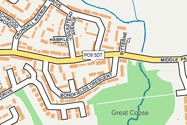 PO9 5DT map - OS OpenMap – Local (Ordnance Survey) PO9 5DT map - OS OpenMap – Local (Ordnance Survey)