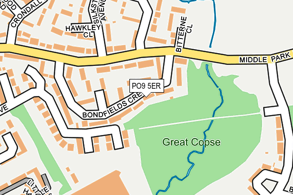 PO9 5ER map - OS OpenMap – Local (Ordnance Survey) PO9 5ER map - OS OpenMap – Local (Ordnance Survey)