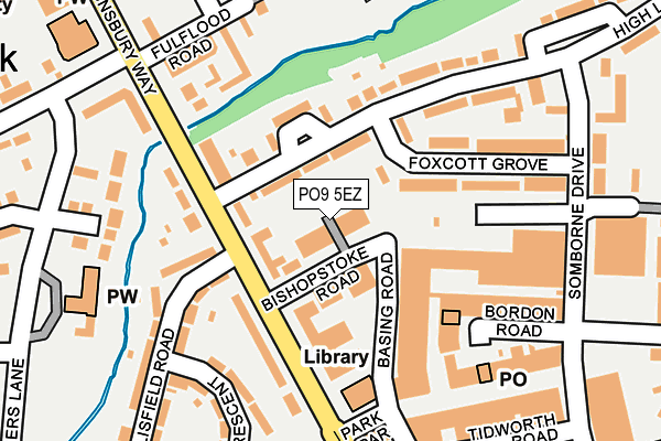 PO9 5EZ map - OS OpenMap – Local (Ordnance Survey) PO9 5EZ map - OS OpenMap – Local (Ordnance Survey)