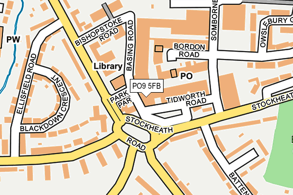 PO9 5FB map - OS OpenMap – Local (Ordnance Survey) PO9 5FB map - OS OpenMap – Local (Ordnance Survey)