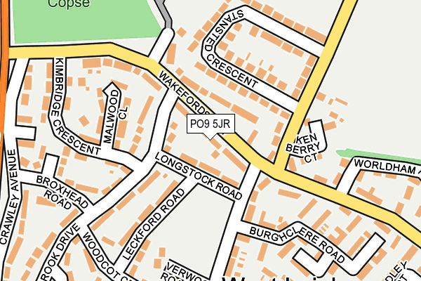 PO9 5JR map - OS OpenMap – Local (Ordnance Survey) PO9 5JR map - OS OpenMap – Local (Ordnance Survey)