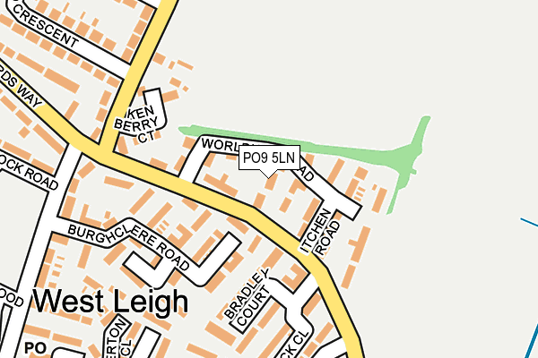 PO9 5LN map - OS OpenMap – Local (Ordnance Survey) PO9 5LN map - OS OpenMap – Local (Ordnance Survey)