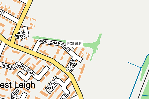 PO9 5LP map - OS OpenMap – Local (Ordnance Survey) PO9 5LP map - OS OpenMap – Local (Ordnance Survey)