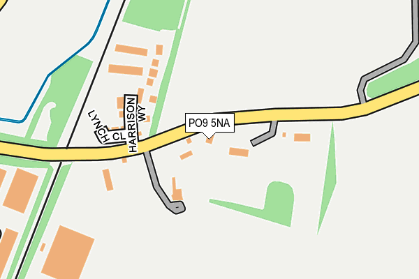 PO9 5NA map - OS OpenMap – Local (Ordnance Survey) PO9 5NA map - OS OpenMap – Local (Ordnance Survey)
