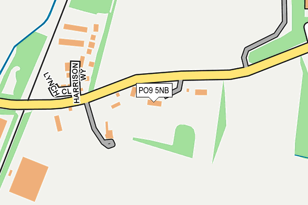 PO9 5NB map - OS OpenMap – Local (Ordnance Survey) PO9 5NB map - OS OpenMap – Local (Ordnance Survey)