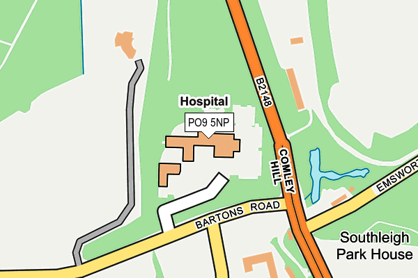 PO9 5NP map - OS OpenMap – Local (Ordnance Survey) PO9 5NP map - OS OpenMap – Local (Ordnance Survey)