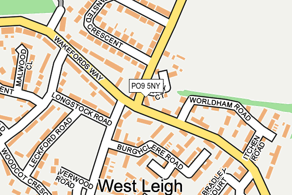 PO9 5NY map - OS OpenMap – Local (Ordnance Survey) PO9 5NY map - OS OpenMap – Local (Ordnance Survey)