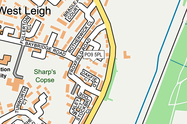 PO9 5PL map - OS OpenMap – Local (Ordnance Survey) PO9 5PL map - OS OpenMap – Local (Ordnance Survey)