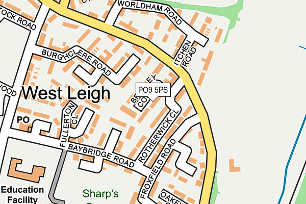 PO9 5PS map - OS OpenMap – Local (Ordnance Survey) PO9 5PS map - OS OpenMap – Local (Ordnance Survey)