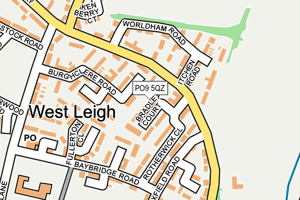 PO9 5QZ map - OS OpenMap – Local (Ordnance Survey) PO9 5QZ map - OS OpenMap – Local (Ordnance Survey)