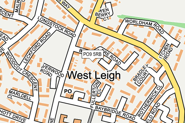 PO9 5RB map - OS OpenMap – Local (Ordnance Survey) PO9 5RB map - OS OpenMap – Local (Ordnance Survey)